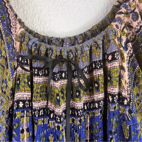 BOHO HIPPIE COUNTRYCORE 70’s MAXI DRESS. Size L/XL. Smocked Bodice. Empire Style - Picture 2 of 6